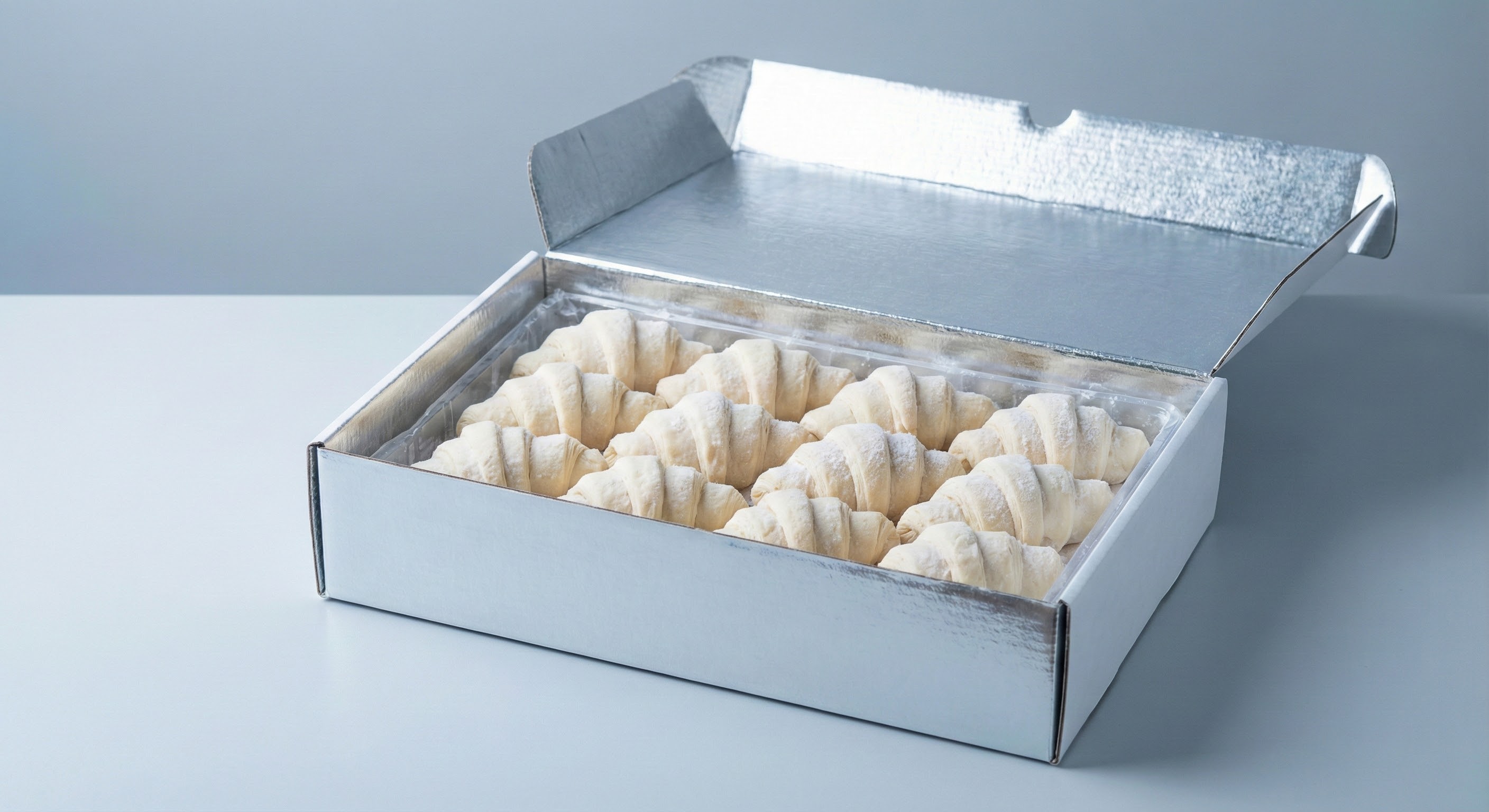 Receive raw frozen croissants